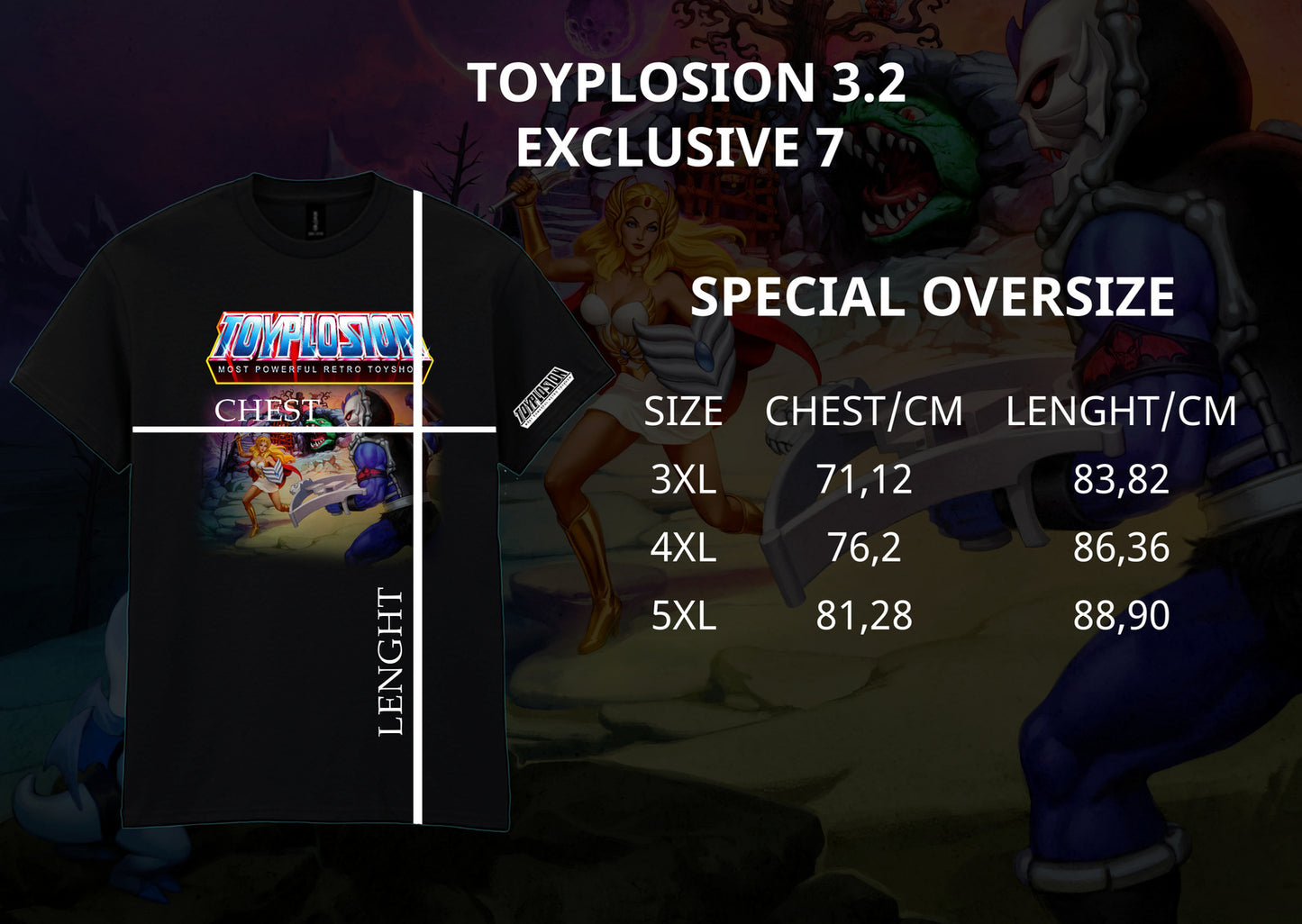 TOYPLOSION 3.2 T-Shirt Hordak & She-Ra Schwarz Übergröße